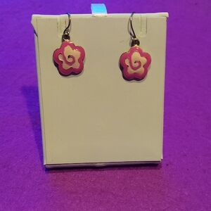 Pink Flower Earrings